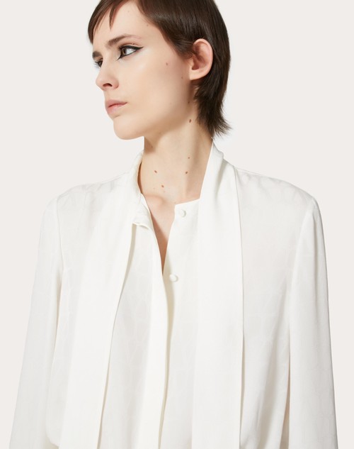 Red Valentino CAMICIA IN SILK JACQUARD TOILE ICONOGRAPHE Latest stili