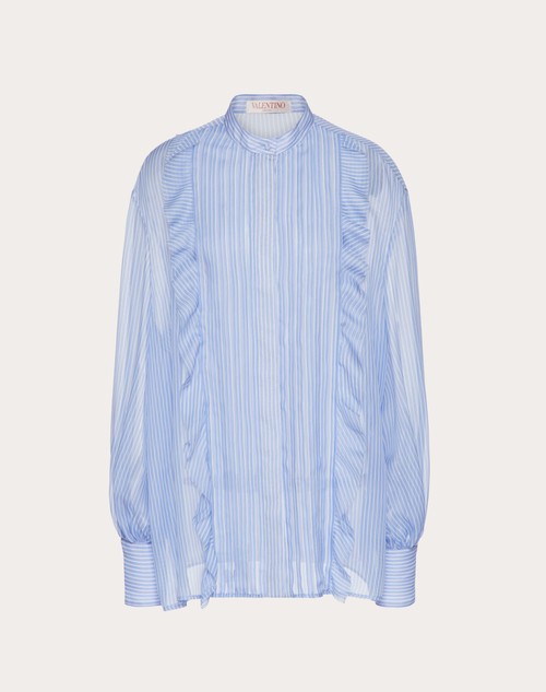 Red Valentino CAMICIA IN CHIFFON CLASSIC STRIPES Ultimi due giorni