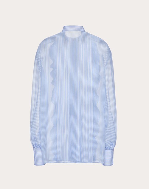 Red Valentino CAMICIA IN CHIFFON CLASSIC STRIPES Ultimi due giorni
