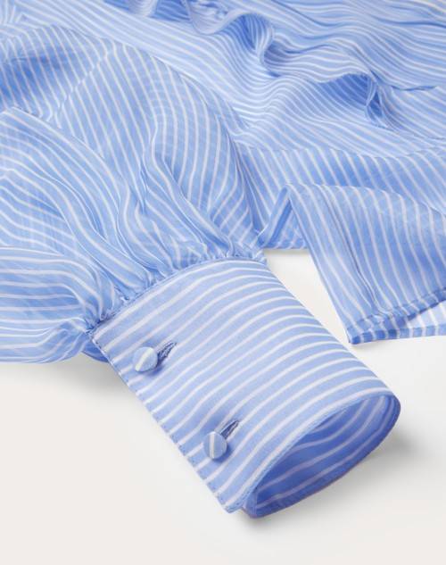 Red Valentino CAMICIA IN CHIFFON CLASSIC STRIPES Ultimi due giorni