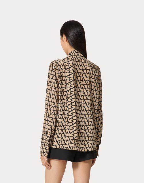 Red Valentino CAMICIA IN CREPE DE CHINE TOILE ICONOGRAPHE Fino al 60% di sconto