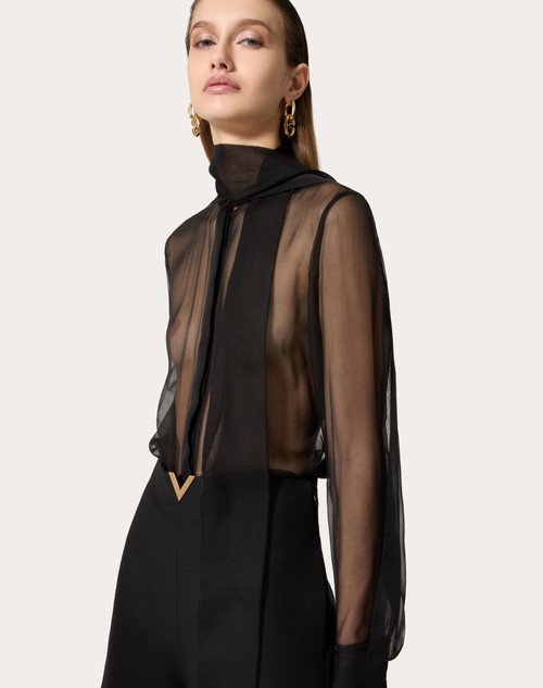 Red Valentino CAMICIA IN CHIFFON Discount Store per i nuovi prodotti