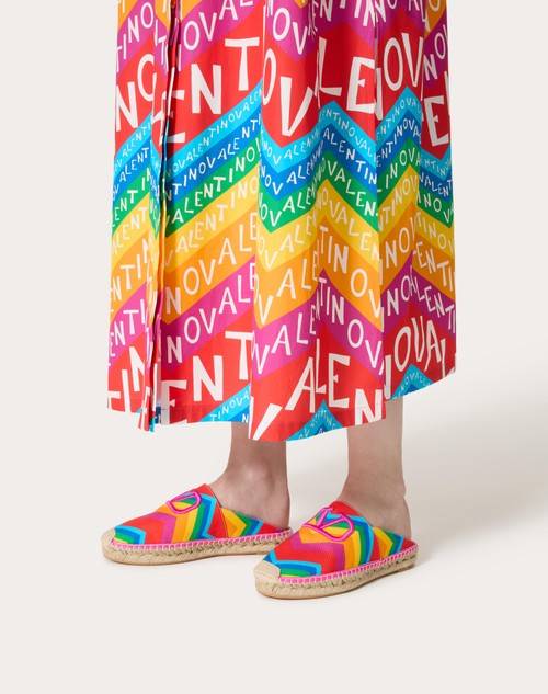Red Valentino MULE VALENTINO GARAVANI ESCAPE IN CANVAS CON STAMPA CHEVRON24 25MM Officina