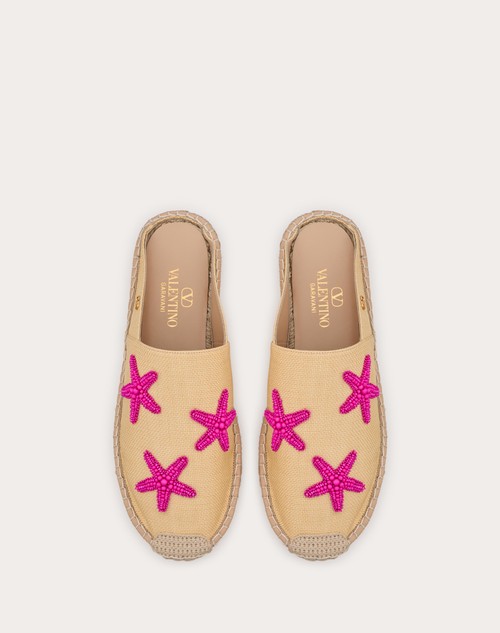 Red Valentino MULE VALENTINO GARAVANI ESCAPE IN RAFIA CON RICAMO STARFISH 25MM Limitato a 3 giorni