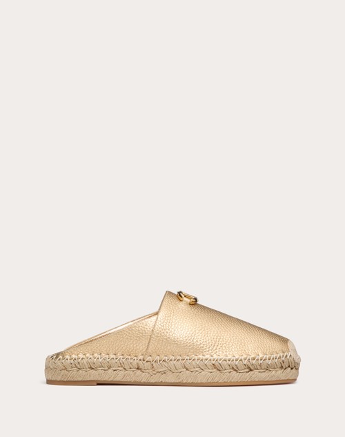 Red Valentino MULE VLOGO THE BOLD EDITION IN VITELLO GRANATO METALLIZZATO 25MM