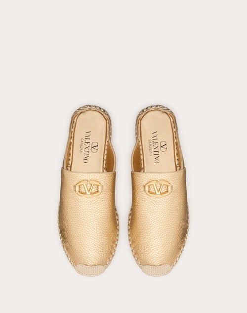 Red Valentino MULE VLOGO THE BOLD EDITION IN VITELLO GRANATO METALLIZZATO 25MM Black Friday Prezzi