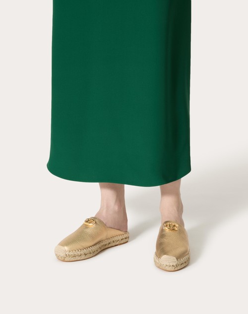 Red Valentino MULE VLOGO THE BOLD EDITION IN VITELLO GRANATO METALLIZZATO 25MM Black Friday Prezzi