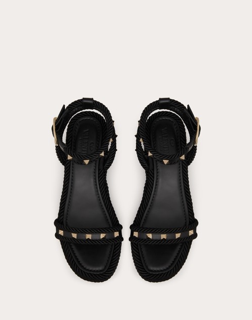 Red Valentino SANDALO FLATFORM ROCKSTUD IN VITELLO 45MM Italy
