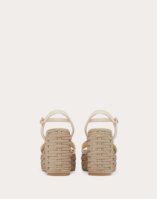 Red Valentino SANDALO ZEPPA VLOGO CUT-OUT IN VITELLO 110MM Italia