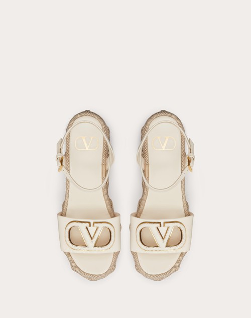 Red Valentino SANDALO ZEPPA VLOGO CUT-OUT IN VITELLO 110MM Italia