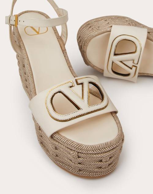 Red Valentino SANDALO ZEPPA VLOGO CUT-OUT IN VITELLO 110MM Italia