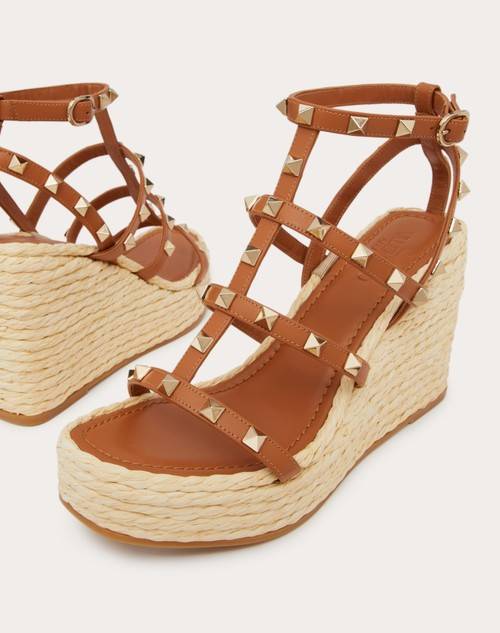 Red Valentino SANDALO ZEPPA ROCKSTUD CON CINTURINIIN VITELLO 95MM Promozione