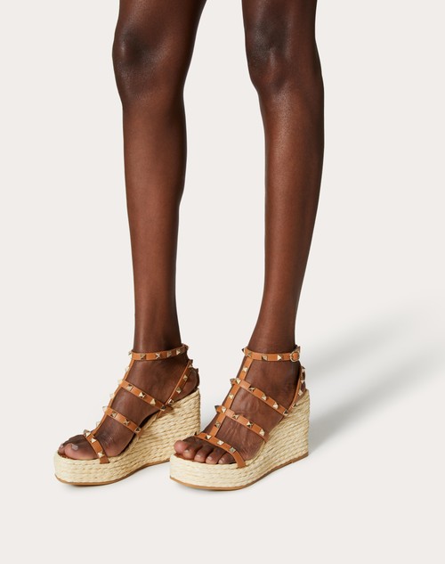 Red Valentino SANDALO ZEPPA ROCKSTUD CON CINTURINIIN VITELLO 95MM Promozione