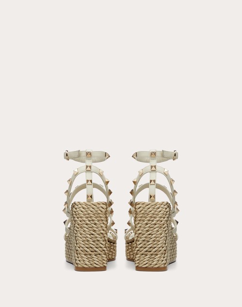 Red Valentino SANDALO ZEPPA ROCKSTUD IN VITELLO CON CINTURINI 95MM Spedizione Gratuita
