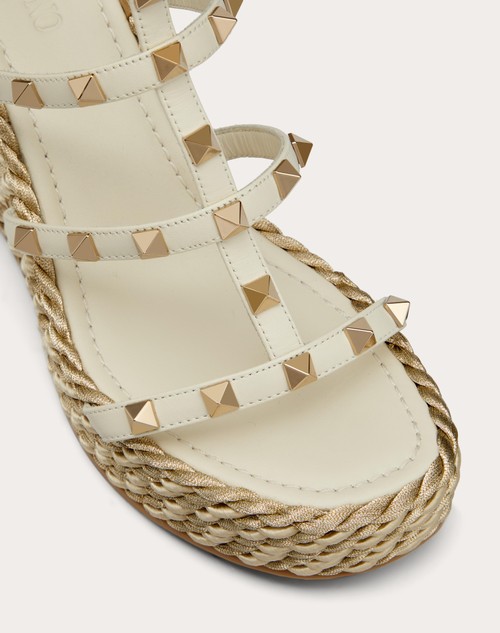 Red Valentino SANDALO ZEPPA ROCKSTUD IN VITELLO CON CINTURINI 95MM Spedizione Gratuita