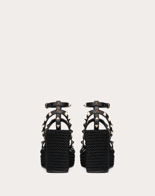 Red Valentino SANDALO ZEPPA ROCKSTUD CON CINTURINI IN VITELLO 95MM Soddisfazione Garantita