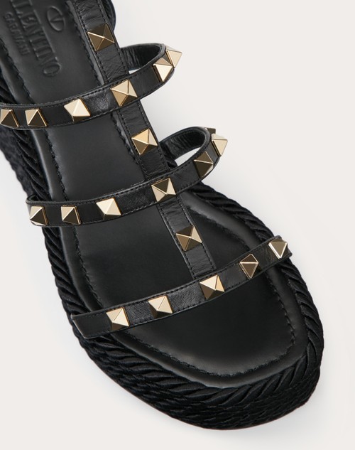 Red Valentino SANDALO ZEPPA ROCKSTUD CON CINTURINI IN VITELLO 95MM Soddisfazione Garantita