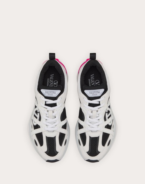 Red Valentino SNEAKER VLOGO EASYJOG IN VITELLO E TESSUTO Sconto