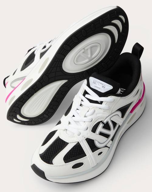 Red Valentino SNEAKER VLOGO EASYJOG IN VITELLO E TESSUTO Sconto