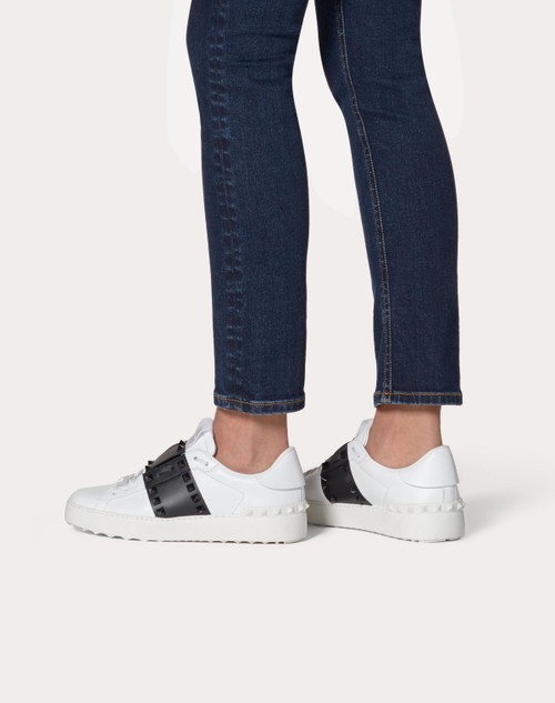 Red Valentino SNEAKER ROCKSTUD UNTITLED IN VITELLO CON BORCHIE IN TONO Vendite Flash