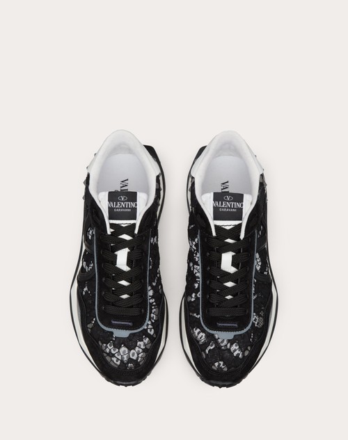 Red Valentino SNEAKER LACERUNNER IN PIZZO E MESH Comprare a buon mercato
