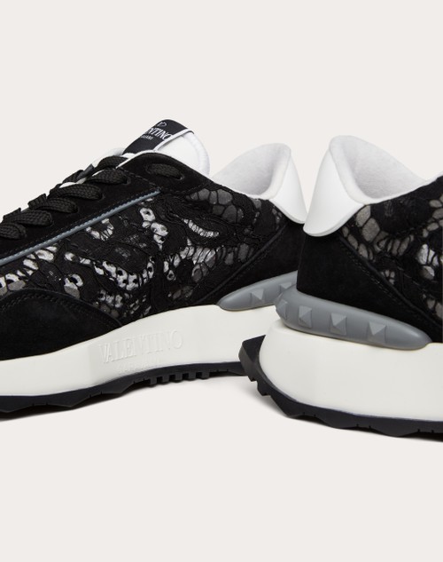 Red Valentino SNEAKER LACERUNNER IN PIZZO E MESH Comprare a buon mercato