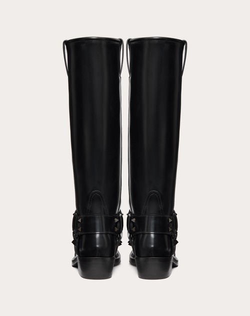 Red Valentino STIVALE BIKER ROCKSTUD IN VITELLO 40MM Offerta esclusiva