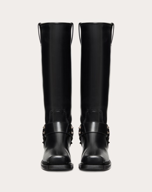 Red Valentino STIVALE BIKER ROCKSTUD IN VITELLO 40MM Offerta esclusiva