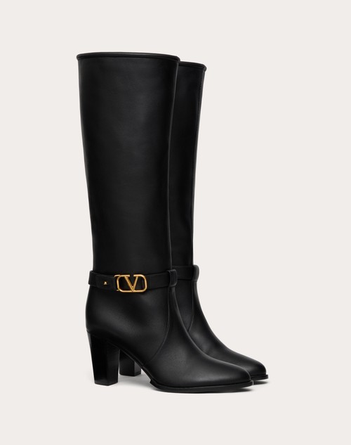 Red Valentino STIVALE VLOGO SIGNATURE IN VITELLO 75MM Offerta natalizia