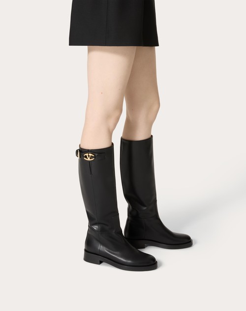 Red Valentino STIVALE VLOGO THE BOLD EDITION IN VITELLO 30MM Offerta Anniversario