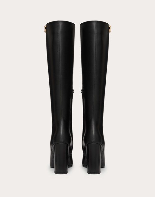 Red Valentino STIVALE VLOGO THE BOLD EDITION IN VITELLO 100MM Smaltimento dello stoccaggio