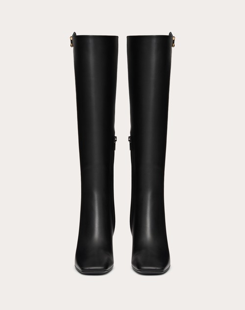 Red Valentino STIVALE VLOGO THE BOLD EDITION IN VITELLO 100MM Smaltimento dello stoccaggio