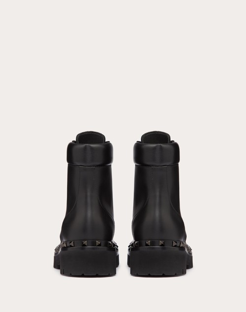 Red Valentino COMBAT BOOT ROCKSTUD IN VITELLO E BORCHIE IN TONO 50MM Lightning offer