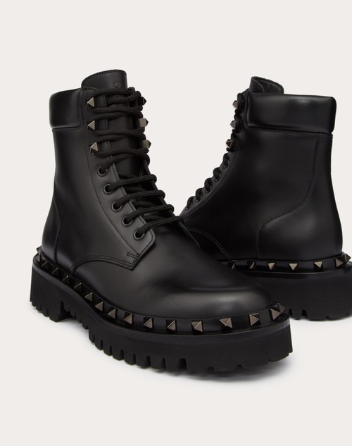 Red Valentino COMBAT BOOT ROCKSTUD IN VITELLO E BORCHIE IN TONO 50MM Lightning offer
