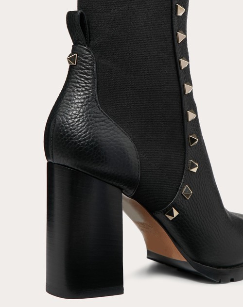 Red Valentino STIVALETTO ROCKSTUD IN VITELLO GRANATO 80MM Bestseller