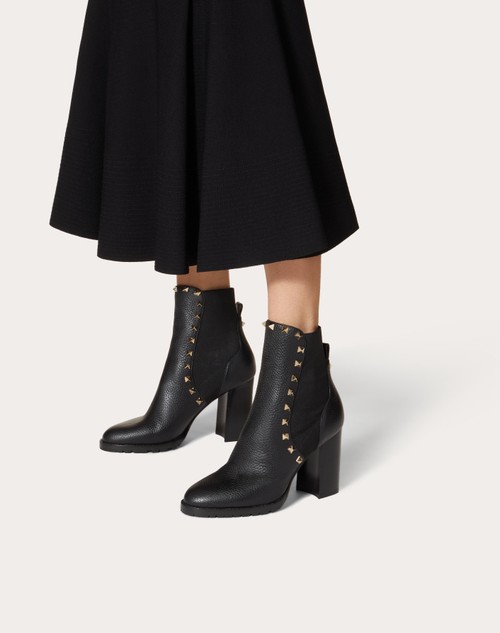 Red Valentino STIVALETTO ROCKSTUD IN VITELLO GRANATO 80MM Bestseller