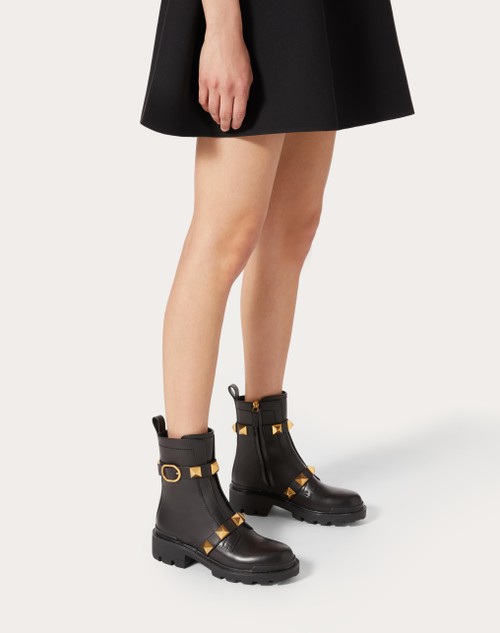 Red Valentino COMBAT BOOT ROMAN STUD IN VITELLO 40MM Liquidazione