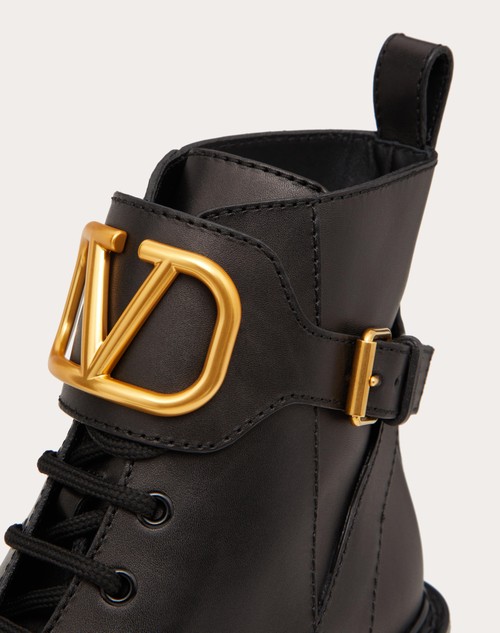 Red Valentino COMBAT BOOT VLOGO SIGNATURE IN VITELLO 70MM Enormi risparmi