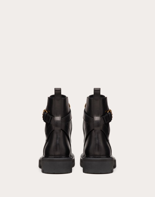 Red Valentino COMBAT BOOT VLOGO SIGNATURE IN VITELLO 35MM Sconti VIP