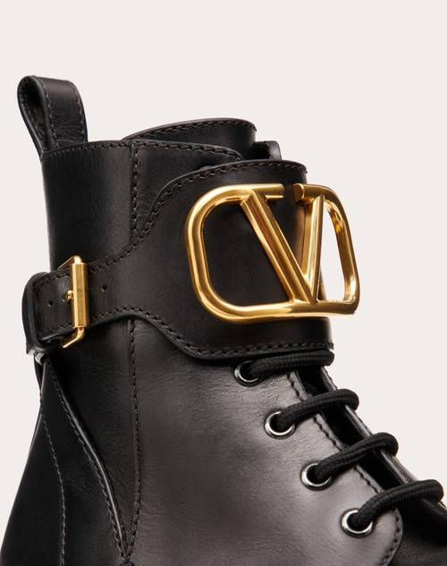 Red Valentino COMBAT BOOT VLOGO SIGNATURE IN VITELLO 35MM Sconti VIP