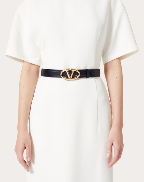 Red Valentino CINTURA VLOGO THE BOLD EDITION IN VITELLO LUCIDO 30 MM Fino al 50% di sconto