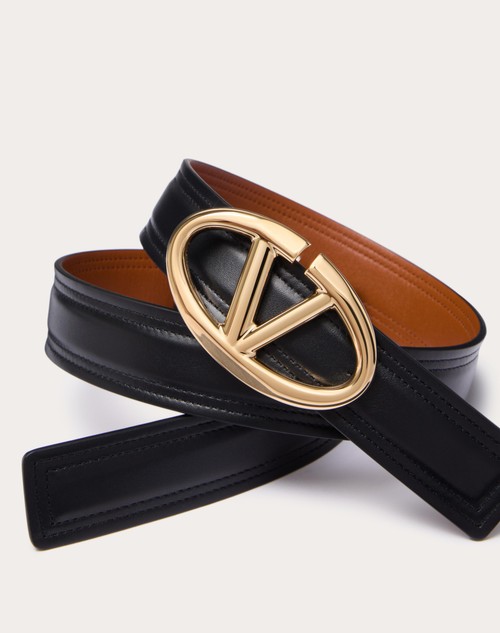 Red Valentino CINTURA VLOGO THE BOLD EDITION IN VITELLO LUCIDO 30 MM Fino al 60% di sconto