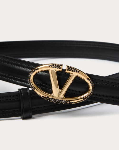 Red Valentino CINTURA VLOGO THE BOLD EDITION IN VITELLO LUCIDO 20 MM Fino al 65% di sconto