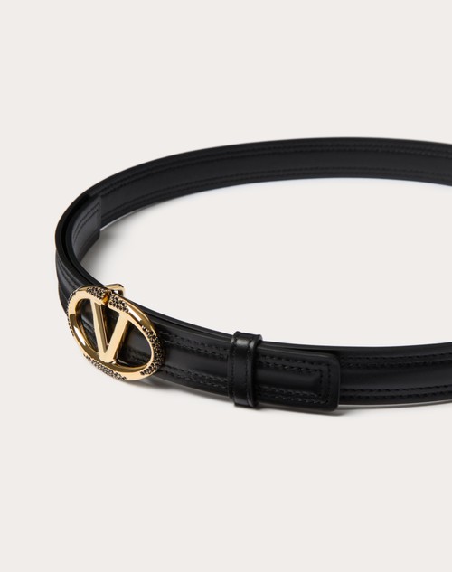 Red Valentino CINTURA VLOGO THE BOLD EDITION IN VITELLO LUCIDO 20 MM Fino al 65% di sconto