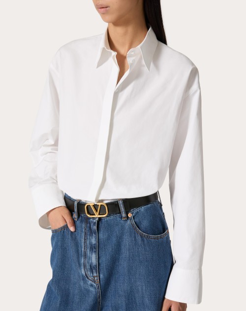 Red Valentino CINTURA REVERSIBILE VLOGO SIGNATURE IN VITELLO LUCIDO 30 MM Fino al 55% di sconto