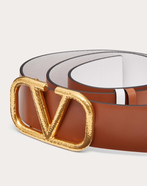 Red Valentino CINTURA REVERSIBILE VLOGO SIGNATURE IN VITELLO GRANATO 40 MM Super sconto