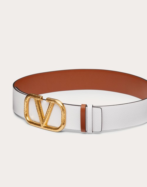 Red Valentino CINTURA REVERSIBILE VLOGO SIGNATURE IN VITELLO GRANATO 40 MM Super sconto