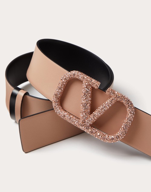 Red Valentino CINTURA REVERSIBILE VLOGO SIGNATURE IN VITELLO LUCIDO 40 MM 50% di sconto con spedizione gratuita