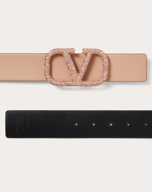 Red Valentino CINTURA REVERSIBILE VLOGO SIGNATURE IN VITELLO LUCIDO 40 MM 50% di sconto con spedizione gratuita