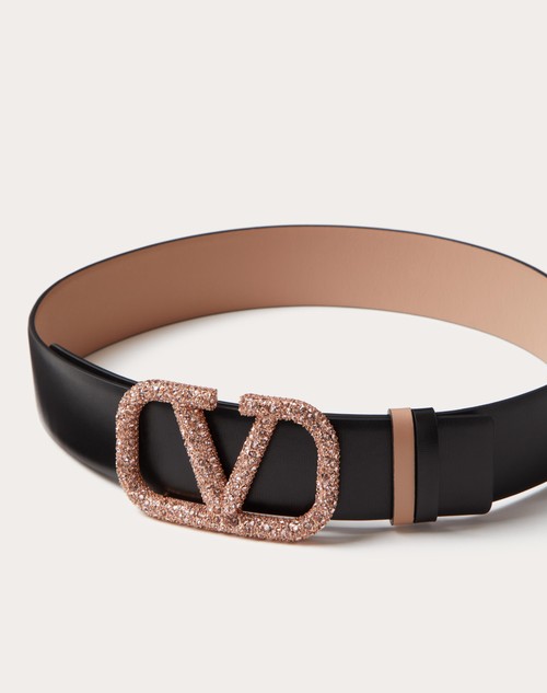 Red Valentino CINTURA REVERSIBILE VLOGO SIGNATURE IN VITELLO LUCIDO 40 MM 50% di sconto con spedizione gratuita